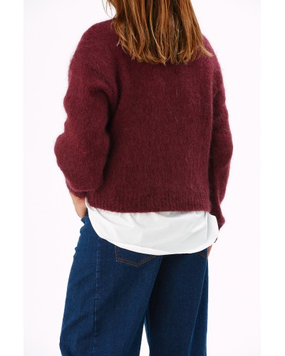 Gilet Mohair Burgundy Nasturi PietreSW