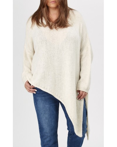 Pullover Asimetric Despicat Mix Lana BUTTER