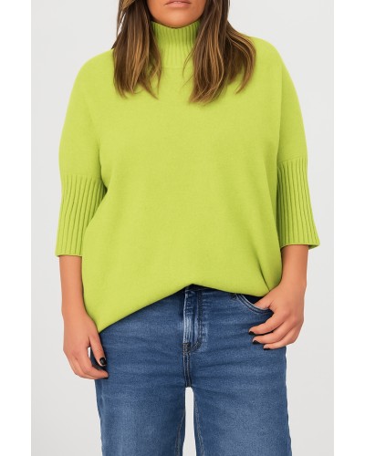 Maglioncino Maneca 3/4 Casual Lime