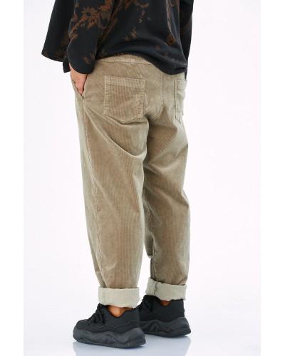 Pantaloni Raiati Boyfriend Curea Detasabila