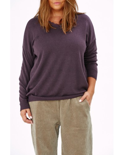 Maglia Fina Burgundy LaceV Funda Spate