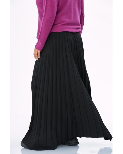 Fusta Plisse Asimetrica Talie Elastica