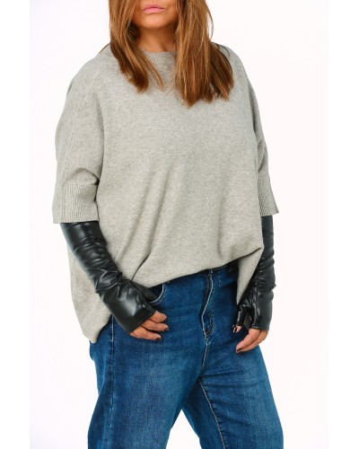 Manusi Retro Lungi Piele Ecologica Stretch