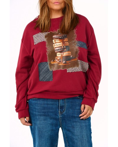 Maglia Macarons Grena