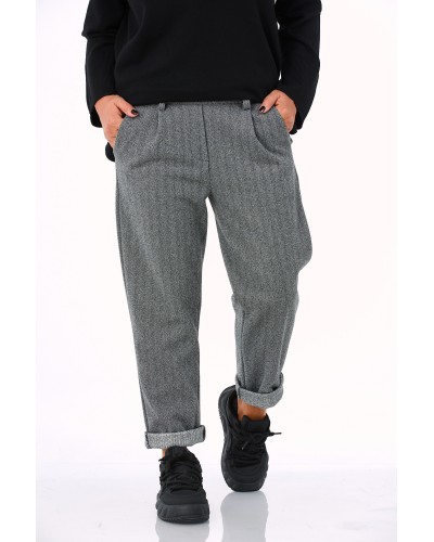 Pantaloni Boyfriend Winter Betelie Elastica Spate