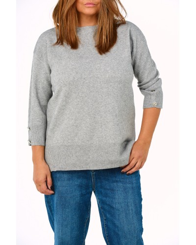 Maglione Casual Acc Nasturi Maneca Grigio
