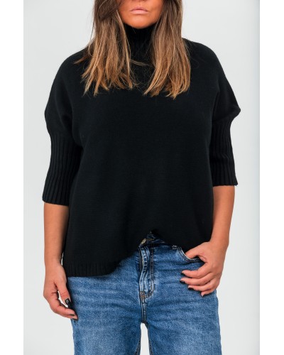 Maglioncino Maneca 3/4 Casual BLK