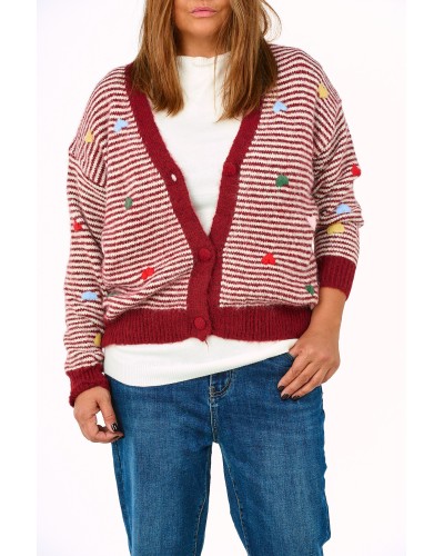 Gilet Mix Lana Nasturi Fata Celebrate REDWINE