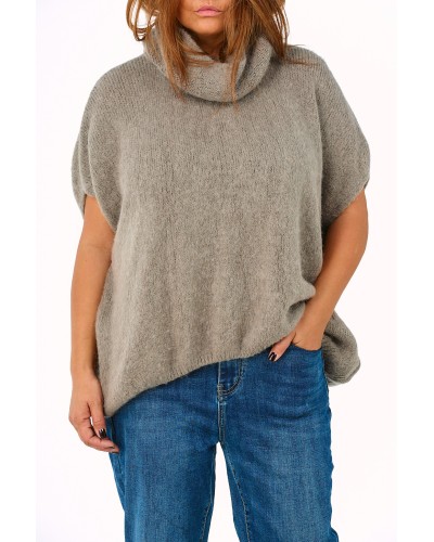 Maglioncino Mix Alpaca Oversized SAND