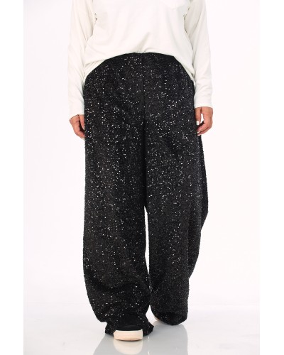 Pantaloni RETRO Sequins Betelie Elastica
