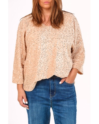 Maglia Celebrate GOLD Sequins