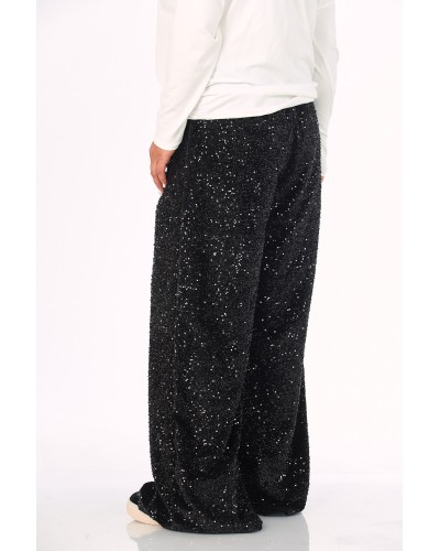Pantaloni RETRO Sequins Betelie Elastica