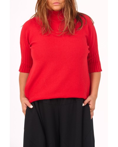 Maglioncino Maneca 3/4 Casual RED