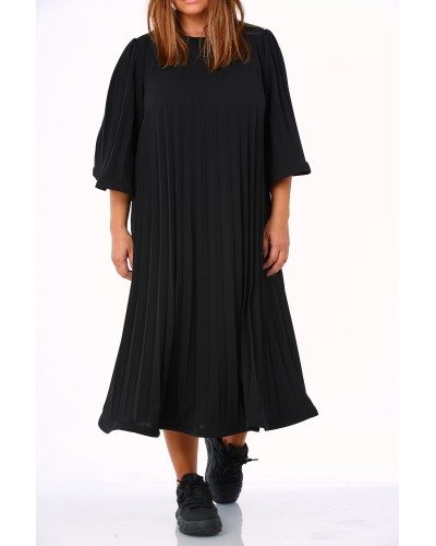 Abito Retro Plissé BLK