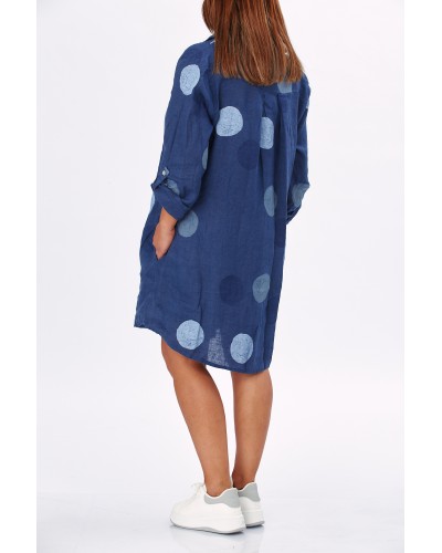 Abito Camasa Lino PR Buline Blu