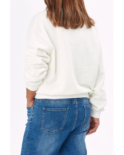 Hoodie Wht Boyfriend Suprapus TOP Beige