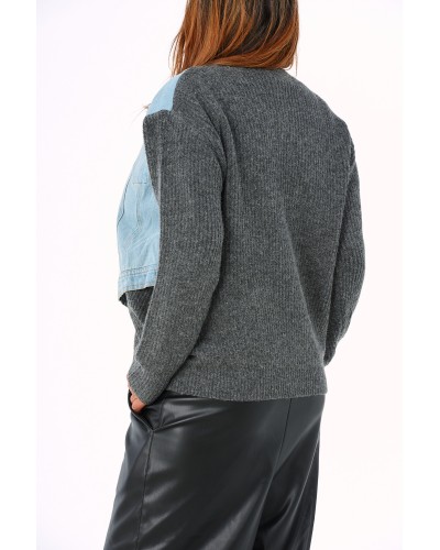 Knit Boyfriend Mix Lana Jeans Patch