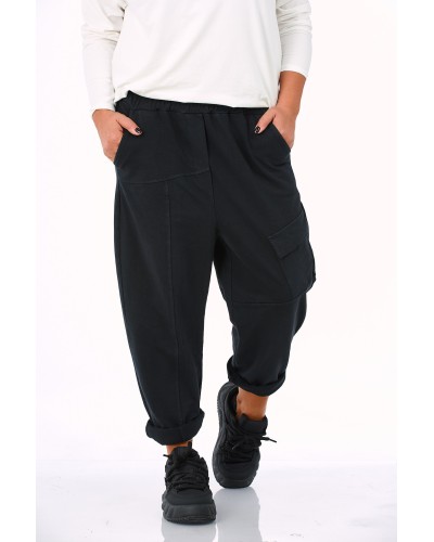 Pantaloni Boyfriend Betelie Elastica Buzunare
