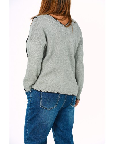 Maglioncino Mix Angora Grigio KNOTBLK