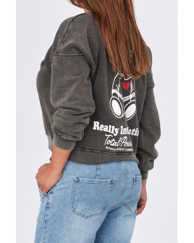 Maglia Boyfriend Grigio Bear