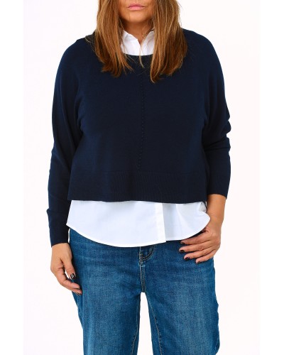 Maglia Suprapusa BLU Camasa Fara Maneca