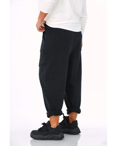 Pantaloni Boyfriend Betelie Elastica Buzunare