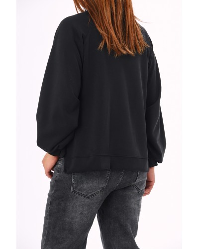 Maglia Basic Usor Asimetrica Blk