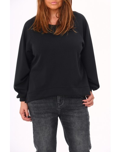 Maglia Basic Usor Asimetrica Blk