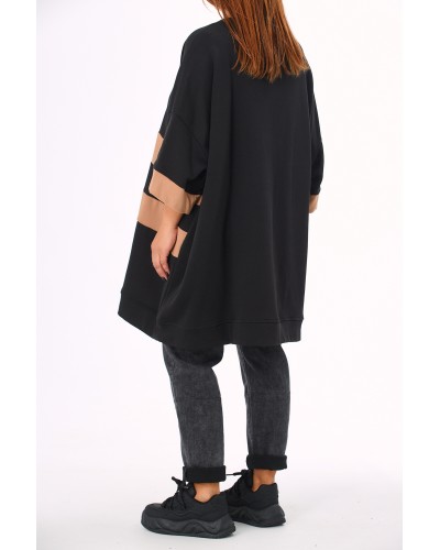 T-shirt Maxi Oversized Dungi Beige