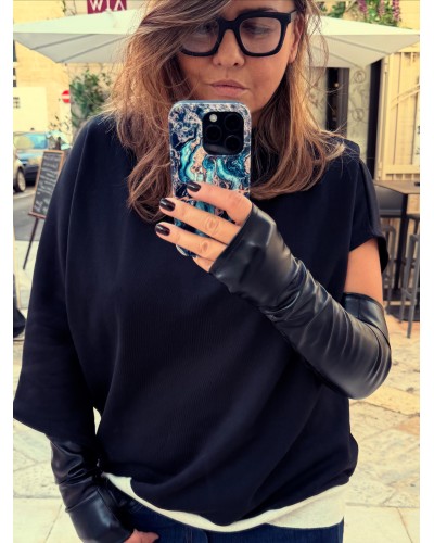 Manusi Retro Lungi Piele Ecologica Stretch