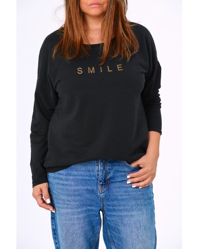 T-shirt Boyfriend Cotton Smile