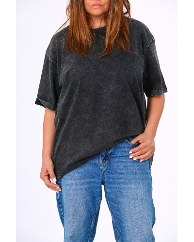 T-shirt Boyfriend Cotton Prespalat Grigio