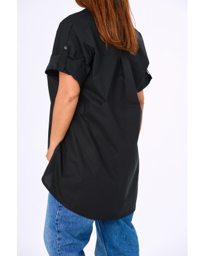 Camasa Boyfriend Sprind ASIMETRICA Blk