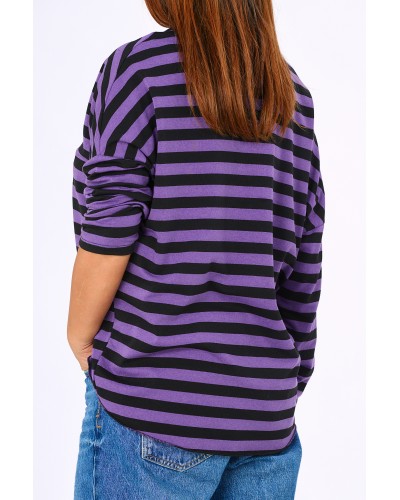 Maglia Boyfriend Oversized Dungi Mov/Blk