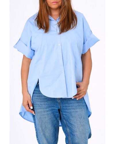 Camasa Boyfriend Sprind ASIMETRICA Ciel