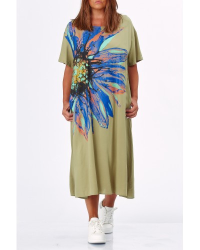 Abito Viscose Splash FlwBlu