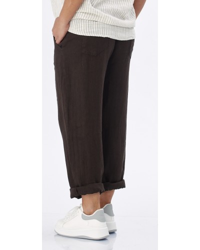 Pantaloni Boyfriend Lino Chocolate