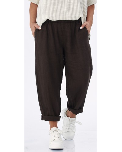 Pantaloni Boyfriend Lino Chocolate