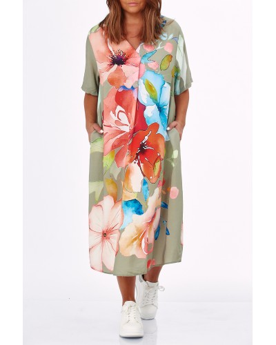 Abito Viscose Buzunare FLWCOLPRINT