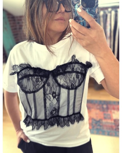 T-shirt Boyfriend ACC BlkLace