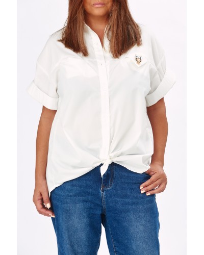 Camasa Casual Wht Acc GOLD