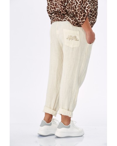 Pantaloni Boyfriend Lino Nude