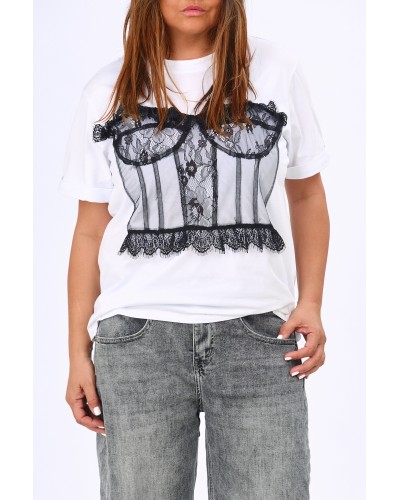 T-shirt Boyfriend ACC BlkLace