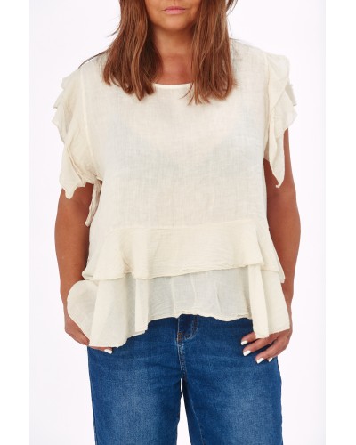 Maglia Fina Lino Volane Nude