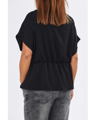 Maglia cu talie elastica si KNOT