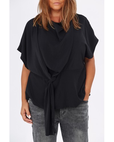 Maglia cu talie elastica si KNOT