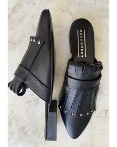 Mocasini Piele Naturala Cu Franjuri si Tinte