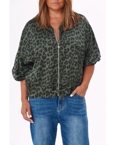 Casual Bomber Jacket Animalia Khaki