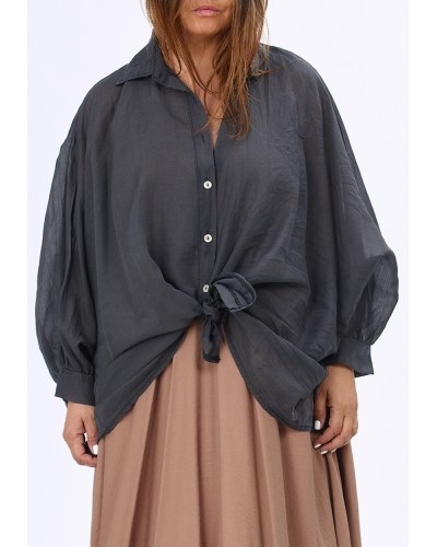 Camasa Oversized Translucide Grigio