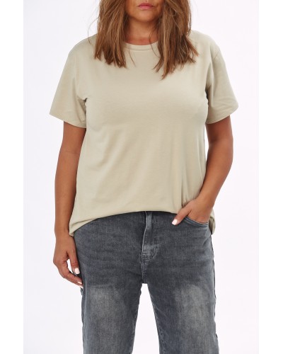 T-shirt Casual Cotton Beige